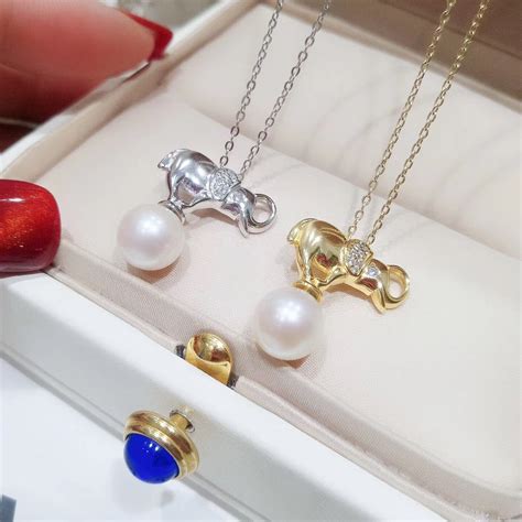 elephant design pearl pendant holder  sterling silver pendant settings women diy pearl