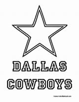 Coloring Football Cowboys Dallas Pages Nfl Logos Sports Teams Colormegood sketch template