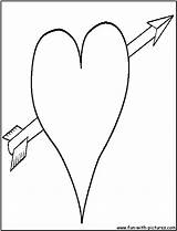 Heart Arrow Drawing Coloring Wings Hearts Getdrawings sketch template