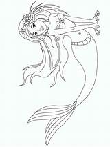 Mermaid Coloring Pages Printable Color Recommended sketch template
