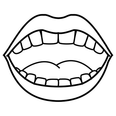 open mouth coloring page  getdrawings