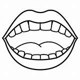 Mouth Coloring Open Getdrawings sketch template