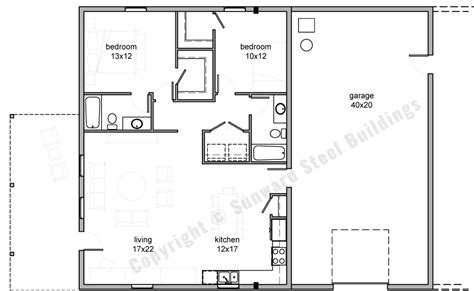 barndominium floor plans  shop floorplansclick
