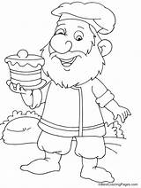 Dwarf Happy Coloring Pages Birthday sketch template