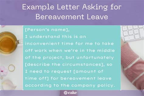 employer  bereavement leave cake blog