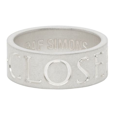 raf simons silver archive redux engraved closer ring raf simons