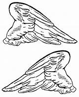 Wings Angel Coloring Pages Wing Printable Bird Colouring Clipart Color Drawing Cliparts Sheets Getcolorings Clip Gothic Victorian Angels Ange Print sketch template