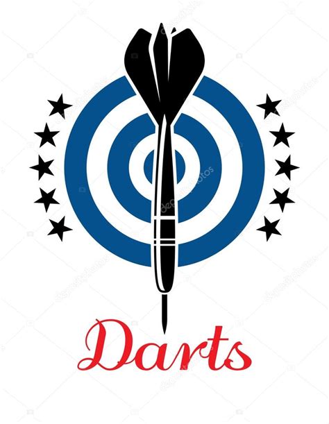 darts emblem  logo stock vector  seamartini