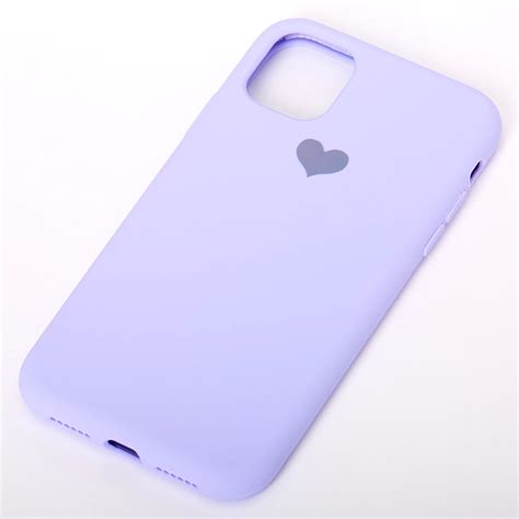 lavender heart phone case fits iphone  claires