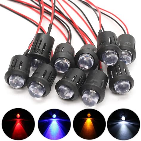 pcs  mm pre wired constant led light flashing  colors bright water clear bulbs pre wired