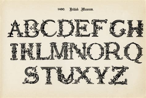 fancy alphabet letters clip art