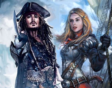 Ors Sparrabeth Corner Captain Jack Sparrow And Elizabeth 85064 Hot