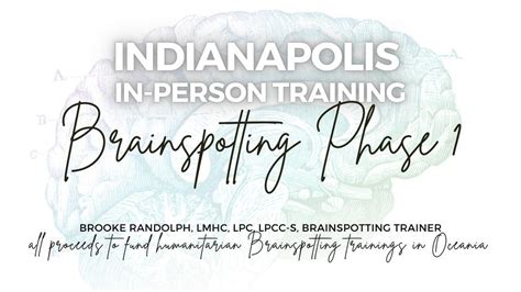 brainspotting phase 1 training in person in indianapolis counseling at