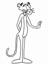 Coloring Pages Pink Panther Printable Cartoon Recommended sketch template