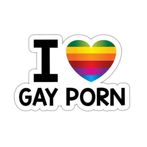 i love gay porn sex lgbt lesbian funny car bumper vinyl sticker decal