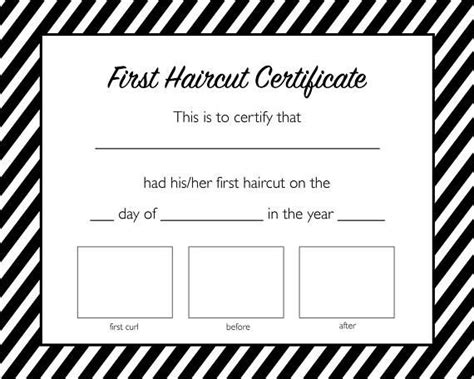 babys  haircut certificate  hairstyle