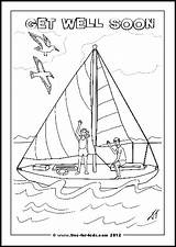 Printable Well Soon Coloring Pages Kids Sailboat Getcolorings Getdrawings Colorings Cards Color sketch template
