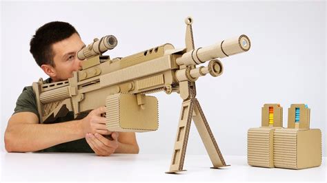 highly detailed cardboard gun youtube