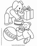 Toys Coloring Toy Animal Pages Stuffed Bear Elephant Kids Christmas Favorite Clipart Print Colouring Fun Printable Educational Play Clip Honkingdonkey sketch template