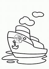 Coloring Pages Kids Transportation Choose Board Steamship Cartoon Small sketch template