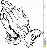 Praying Hands Outline Hand Drawing Cross Prayer Open Coloring Getdrawings Request sketch template
