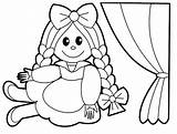 Doll Coloring Pages Baby Toys Girls Lovely Color Getcolorings sketch template