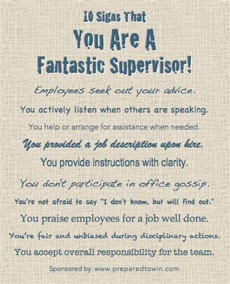 signs     fantastic supervisor resume words