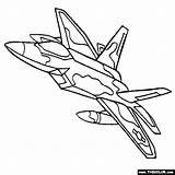 Coloring Raptor Pages Fighter Jet Color Airplane Aircraft Printable Kids Army Sheets Clipart Thecolor Print Plane Drawing Colouring Jets Boys sketch template
