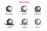 Hatching Contour Shading Mediums Masters Stippling sketch template
