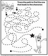 Coloring Pages Path Trace Crayola Color Kids School Worksheets Printable sketch template