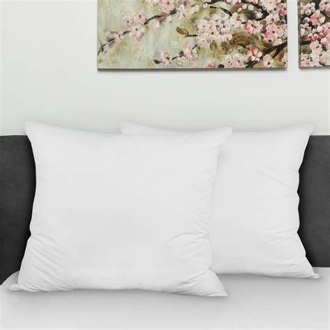 euro square white bed pillows  pack walmartcom