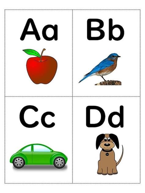 printable alphabet flash cards abc flashcards full color preschool