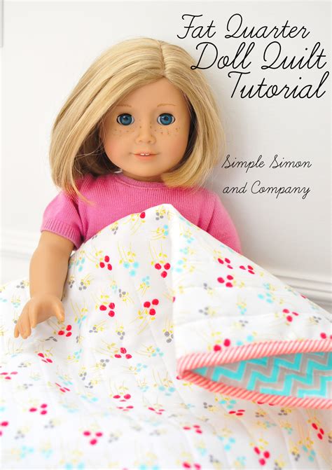 Fat Quarter Doll Quilt Tutorial Simple Simon And Company