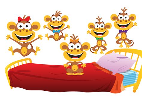 monkeys jumping   bed images images poster