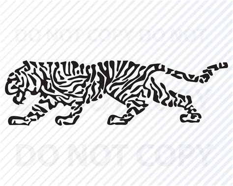 tiger stripes svg files  cricut black white tiger vector etsy