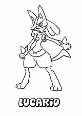 Lucario Pokemon Coloring Pages Color Print Kids sketch template