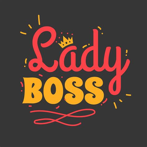 lady boss typography  vector art  vecteezy