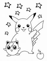 Kawaii Pikachu sketch template