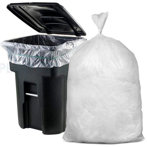 amz supply clear regular duty trash bags  high density opaque