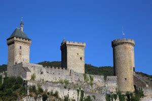 castle foix  main citadel   county  foix  pyrenees france spain andorra