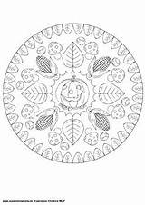 Mandala Autumn Coloring Pages sketch template