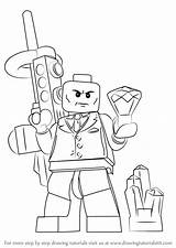 Lego Lex Luthor Draw Step Drawing Tutorials Drawingtutorials101 sketch template