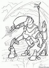 Coloring Cyborg Pages War Robot Robots Leads Fight Futuristic Big Wars Colorkid Template sketch template