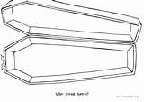 Coffin Doodle sketch template