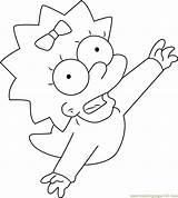 Maggie Simpson Coloring Looking Coloringpages101 Pages sketch template
