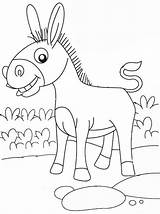 Coloring Donkey Funny Pages Kids Twelve Children sketch template