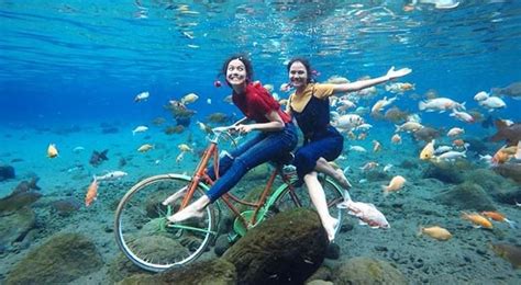 umbul ponggok wisata underwater selfie  hits  klaten
