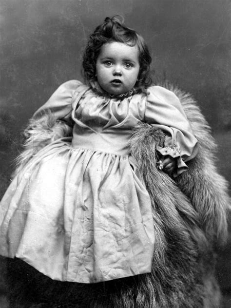 portrait headshot girl fur 1890s black white photograph by mark goebel