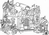 Lego Castle Coloring Pages Duplo Printable Getcolorings Getdrawings Color Middle sketch template