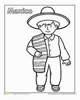 Multicultural Mexican Coloring Traditional Pages Mexico Clothing Kids Around Culture Para Sheets Worksheets Printable Colorear Worksheet Education Colouring Dress Del sketch template